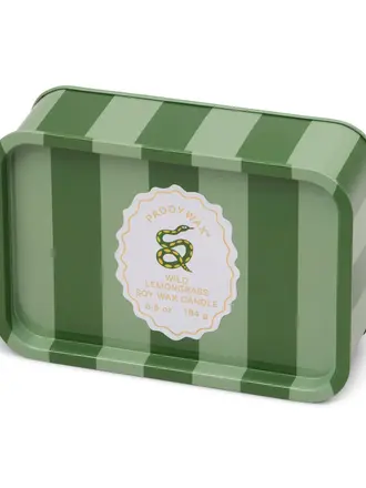 Paddywax A Dopo 6oz/184g Snake Printed Tin Candle - Wild Lemongrass