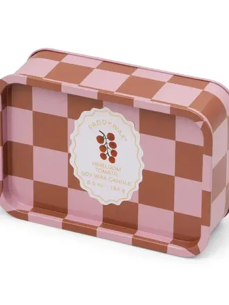 Paddywax A Dopo 6oz/184g Tomato Printed Tin Candle - Heirloom Tomato