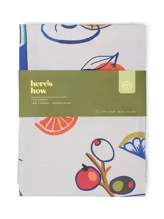 Here's How The Emmy Tea Towel - Cocktails