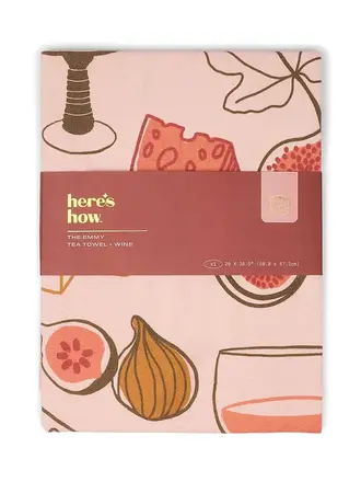 Here's How The Emmy Tea Towel - Wine