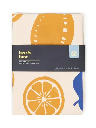 Here's How The Emmy Tea Towel - Lemons