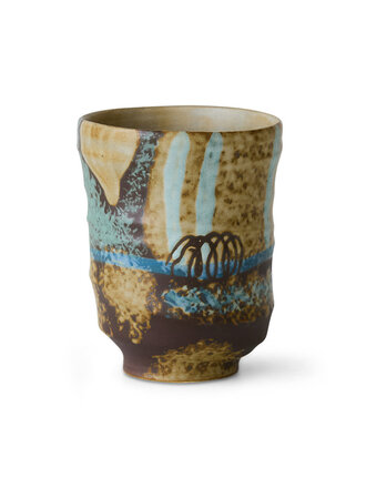 HK Living Artist ceramics: coffee mug Scratched