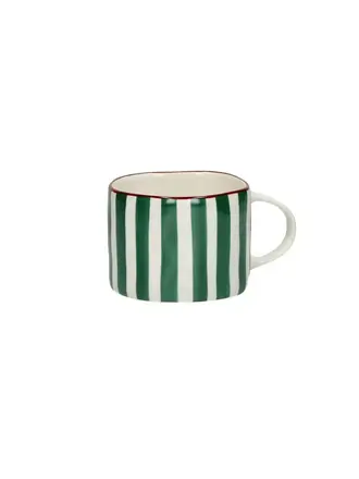 Pomax MYKONOS - mok 31,5 CL - porselein - L 12,3 x W 8,8 x H 6,8 cm - groen