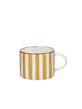 Pomax MYKONOS - mok 31,5 CL - porselein - L 12,3 x W 8,8 x H 6,8 cm - geel