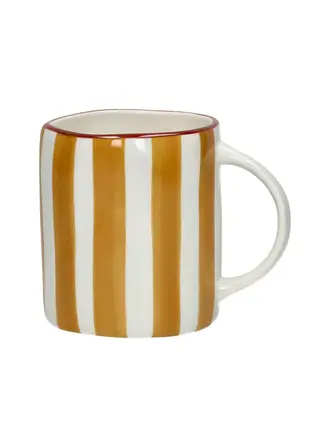 Pomax MYKONOS - mok 37,5 CL - porselein - L 12 x W 8,5 x H 9 cm - geel