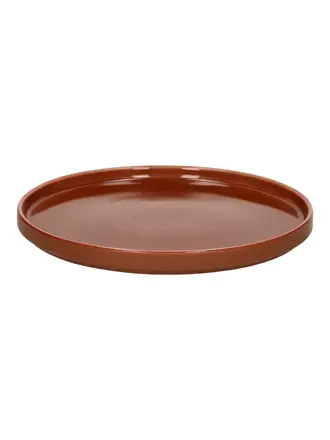 Pomax RASA - dessertbord - porselein - DIA 22,5 x H 2 cm - bruin