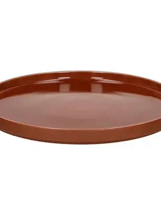 Pomax RASA - dinerbord - porselein - DIA 26,8 x H 2,5 cm - bruin