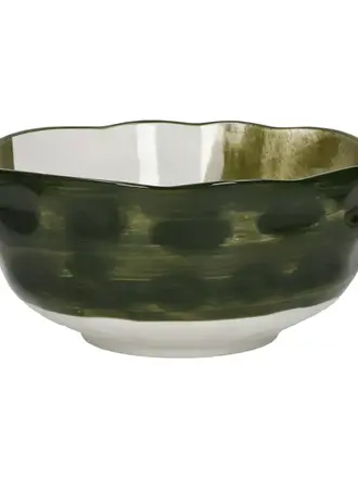 Pomax LABO - saladekom - porselein - DIA 24 x H 11,5 cm - groen