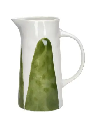 Pomax LABO - kruik - porselein - L 19 x W 12,5 x H 23,5 cm - groen