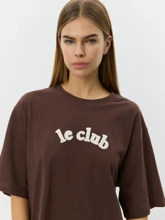 Sofie Schnoor MAESW OVERSIZE T-SHIRT Dark Brown