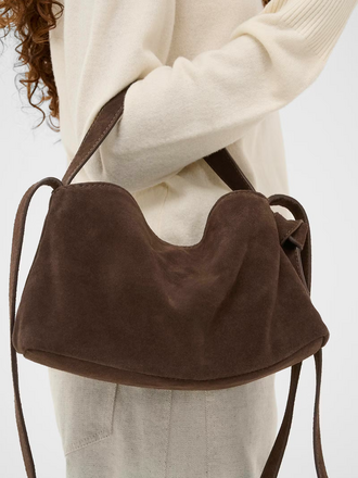 Soaked SLCalilje Small Suede Bag Coffee Bean