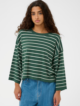 Soaked SLSpina Boxy Pullover Cropped Trekking Green