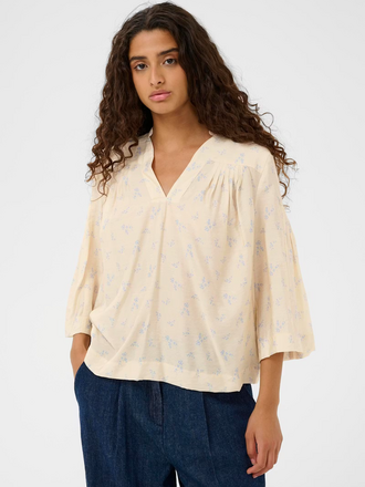 Soaked SLEneya Printed Blouse Parchment Ditsy