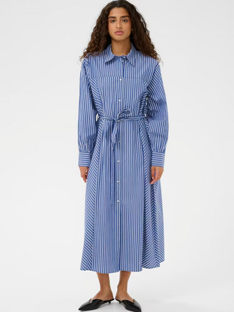 Soaked SLCalken Shirt Dress LS Nouvean Navy Stripe
