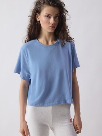 American Vintage Dames-T-shirt Ypawood Blauw