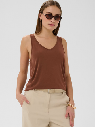 Soaked Columbine Tank Top Cappuccino