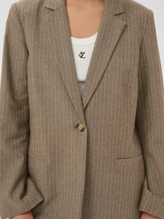 Soaked Ginevra Blazer Cappuccino Pinstripe