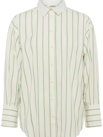 Soaked Noelle Striped Shirt Vibrant Green