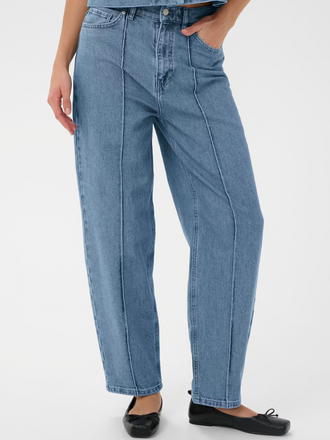 Soaked Rinatina Barrel Jeans Medium Blue Denim