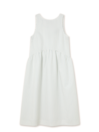 The Tiny Big Sister LOW BACK STRIPED DRESS *white*