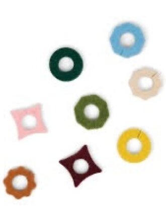 Designworks Ink The Link Felt Drink Tags - Set of 8 - Neutral