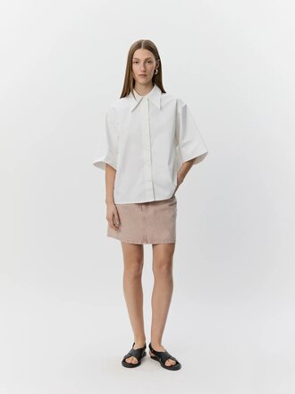 Sofie Schnoor HARVEYSW OVERSIZE SHORT SLEEVE SHIRT - OFF WHITE