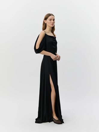 Sofie Schnoor SIMJASW MAXI SLIP DRESS - BLACK