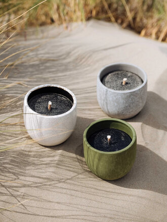 TWILI OUTDOOR CANDLE olive  medium14 cm