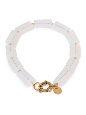 Label KIKI Shiny white bracelet gold