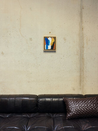 Framed artwork moonlight strokes, 18x20cm