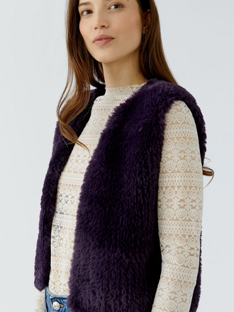 Oui Knitted Waistcoat - Mysterioso