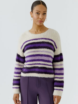 Oui Pullover - WhiteViolett