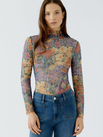 Oui Long-Sleeve Shirt - Lilac Yellow