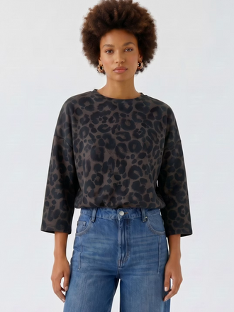 Oui Sweatshirt - Darkbrown Grey