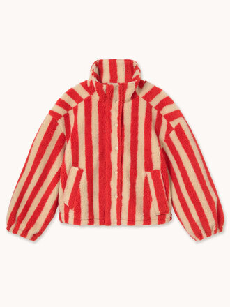 The Tiny Big Sister WIDE STRIPES SHERPA JACKET