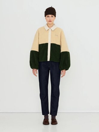 The Tiny Big Sister COLOR BLOCKED SHERPA JACKET