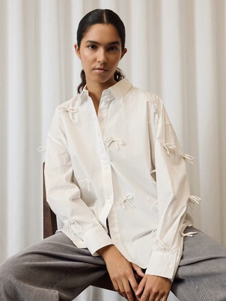 Soaked Joa Bow Shirt Broken white