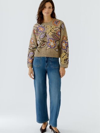 Oui pullover - camel violet