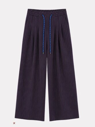 Black Rose PANTS LORE STRIPE W26 AUBERGINE