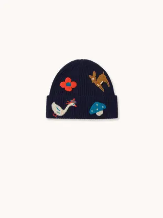 The Tiny Big Sister Fall Beanie Base Navy