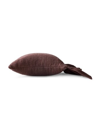 HK Living Ruffle cushion, chestnut 50x50cm