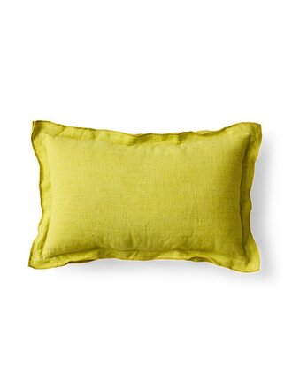 HK Living Linen cushion, lemongrass 50x30cm