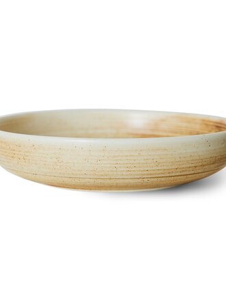 HK Living Deep plate rustic cream/brown, L