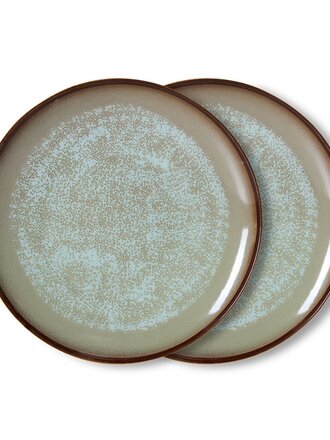 HK Living Dinner plate contrast, set of 2