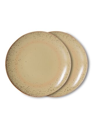 HK Living dessert plate grit, set of 2