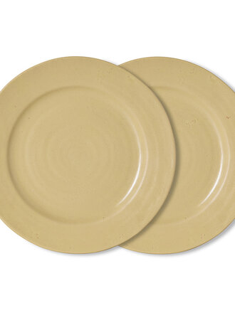 HK Living Farmhouse ceramics: dinner plates Cream Set Of 2