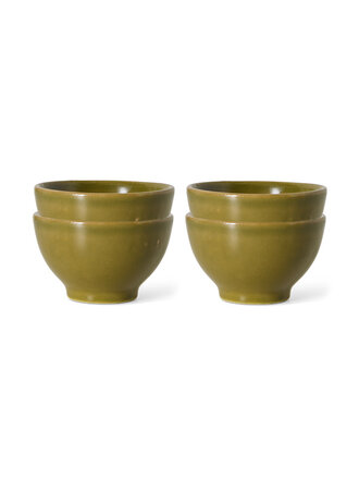 HK Living Farmhouse ceramics: XS bowls Moss Set Of 4