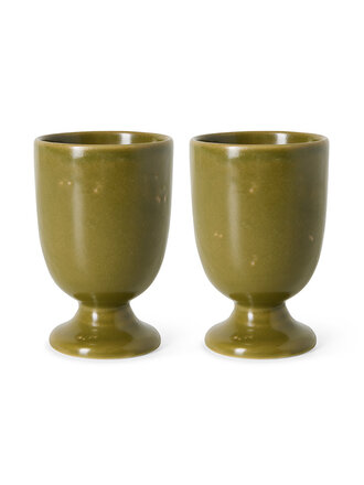 HK Living Farmhouse ceramics: mugs Moss Set of 2