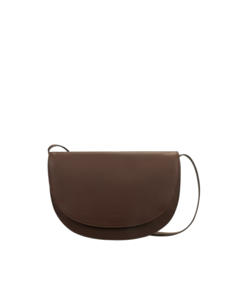 Monk + Anna Soma half moon bag | dark wood