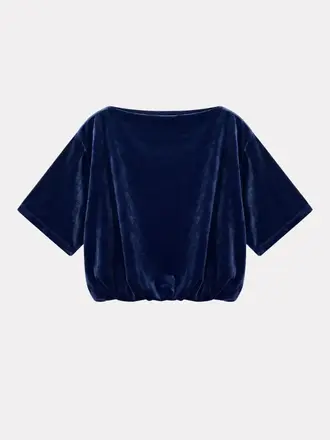 Black Rose T-Shirt Loff Velvet Blue